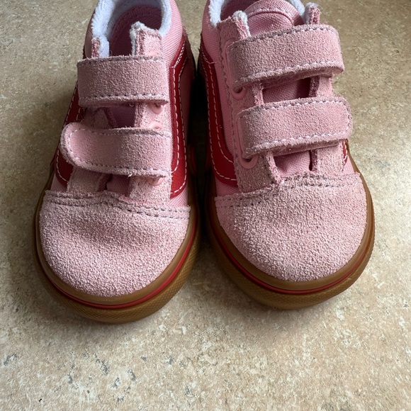 Vans Old Skool V Heart Sneakers - Toddler - Picture 2 of 9